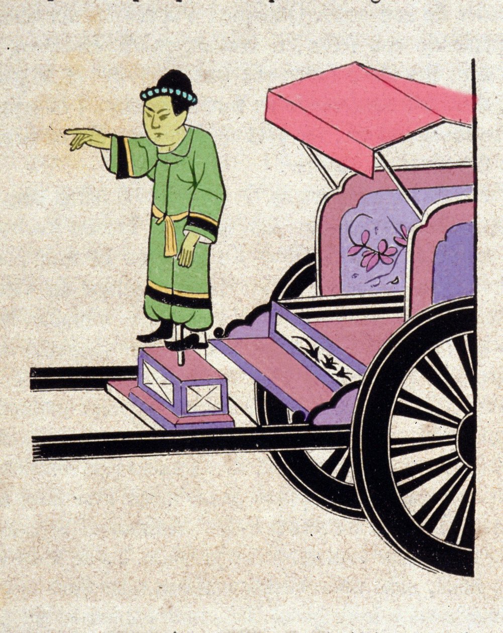 Magnetická nádrž: kompas vynalezený Číňany nesoucí mobilní sochu vždy ukazující na jih, vedenou milující tyčí. od Unknown artist