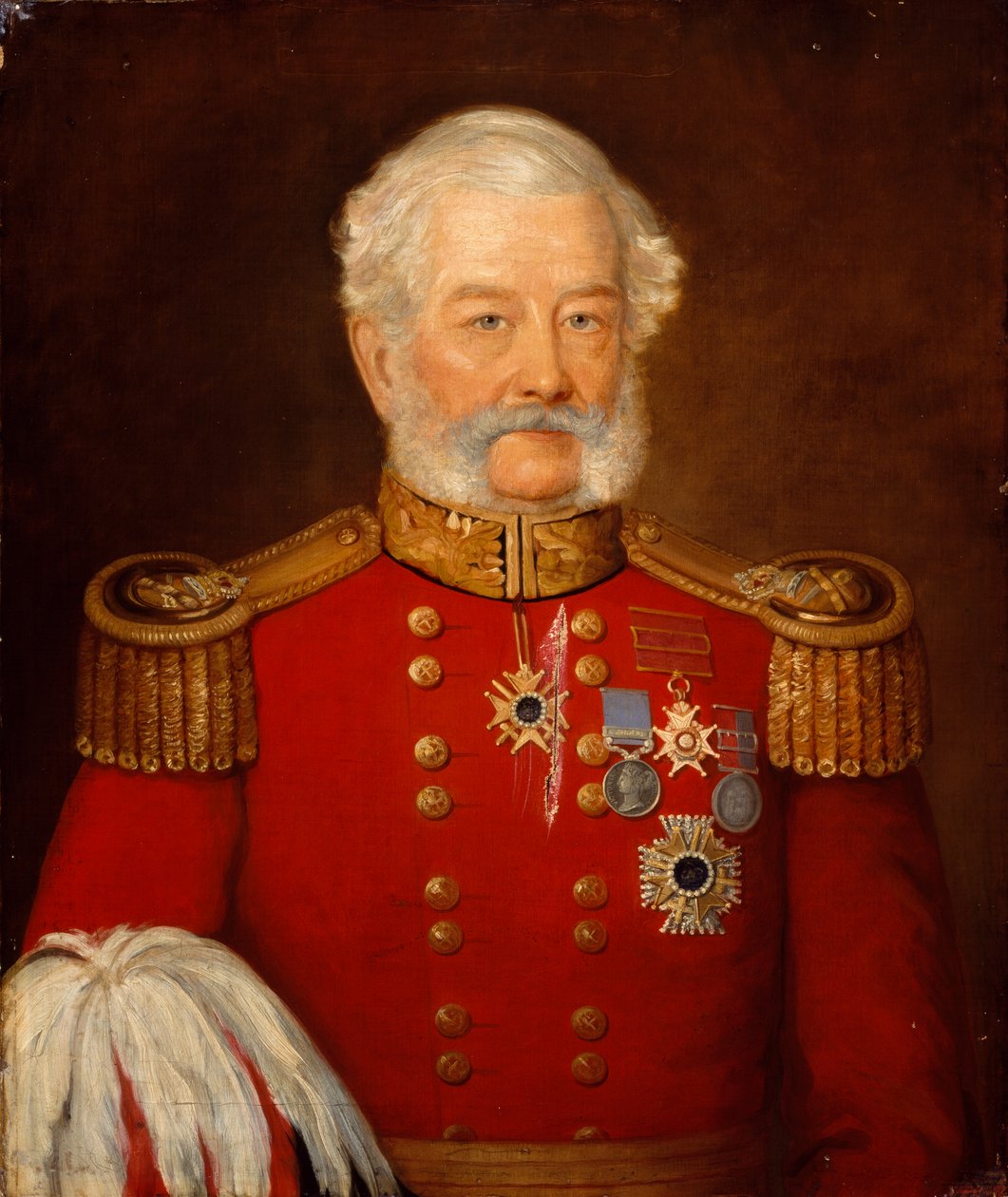 Generálmajor Sir Abraham Roberts, armádní štáb od Unknown artist
