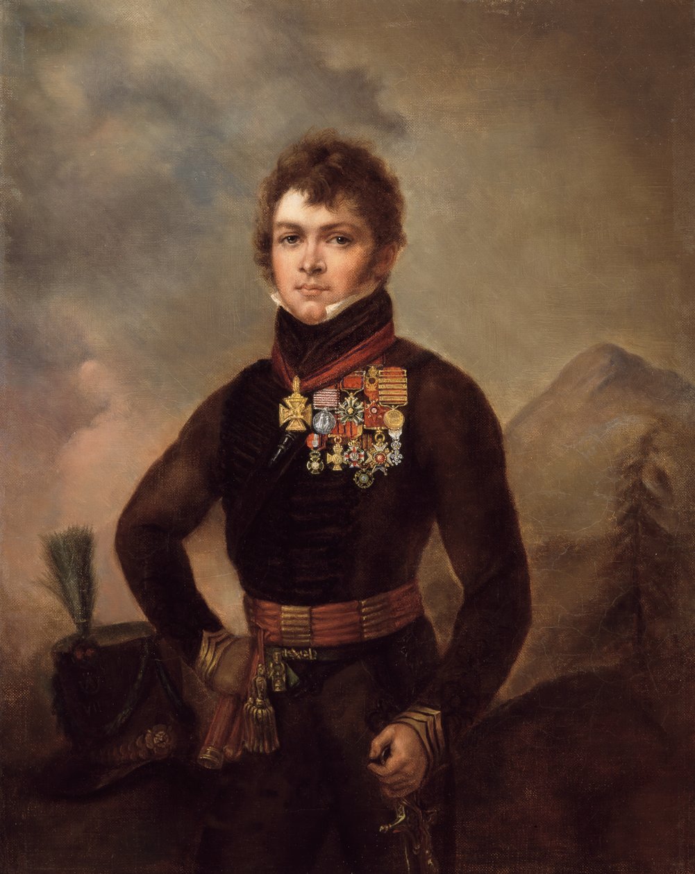 Major Sir John Scott Lillie, 7. Cacadores, portugalská armáda, circa 1820 od Unknown