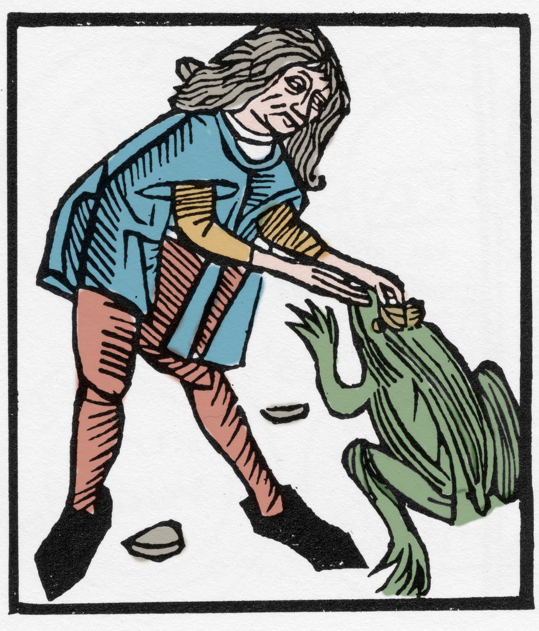 Muž vytahující Toadstone pro magické účely - Maniere d