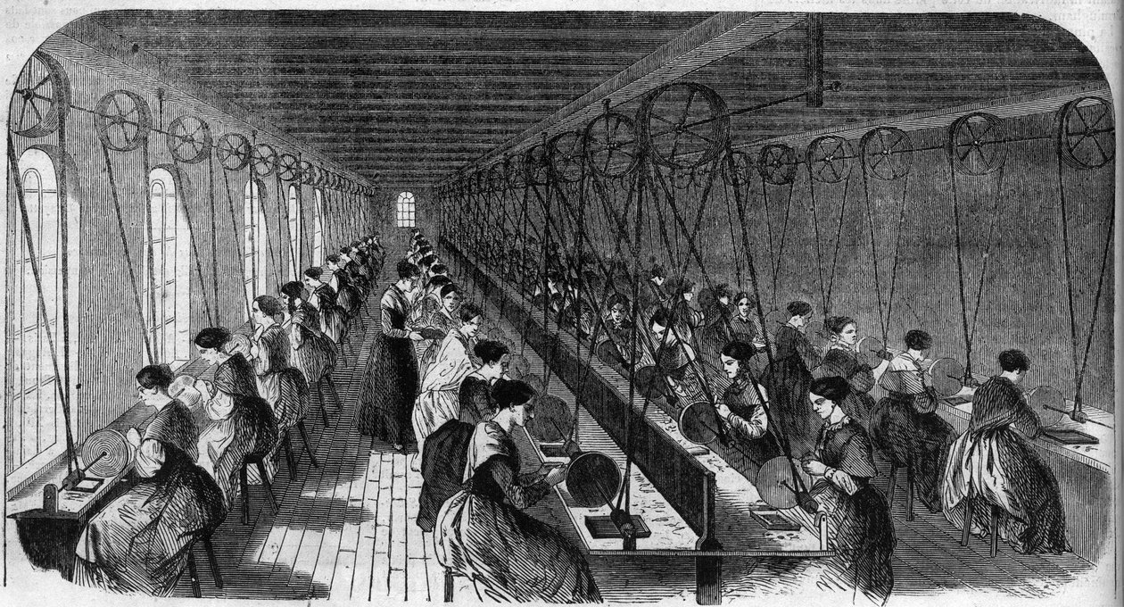 Výroba cementového pera: pracovníci v tiskařské dílně v továrně v Birminghamu V „“Le Journal Illustrous““ od Unknown artist