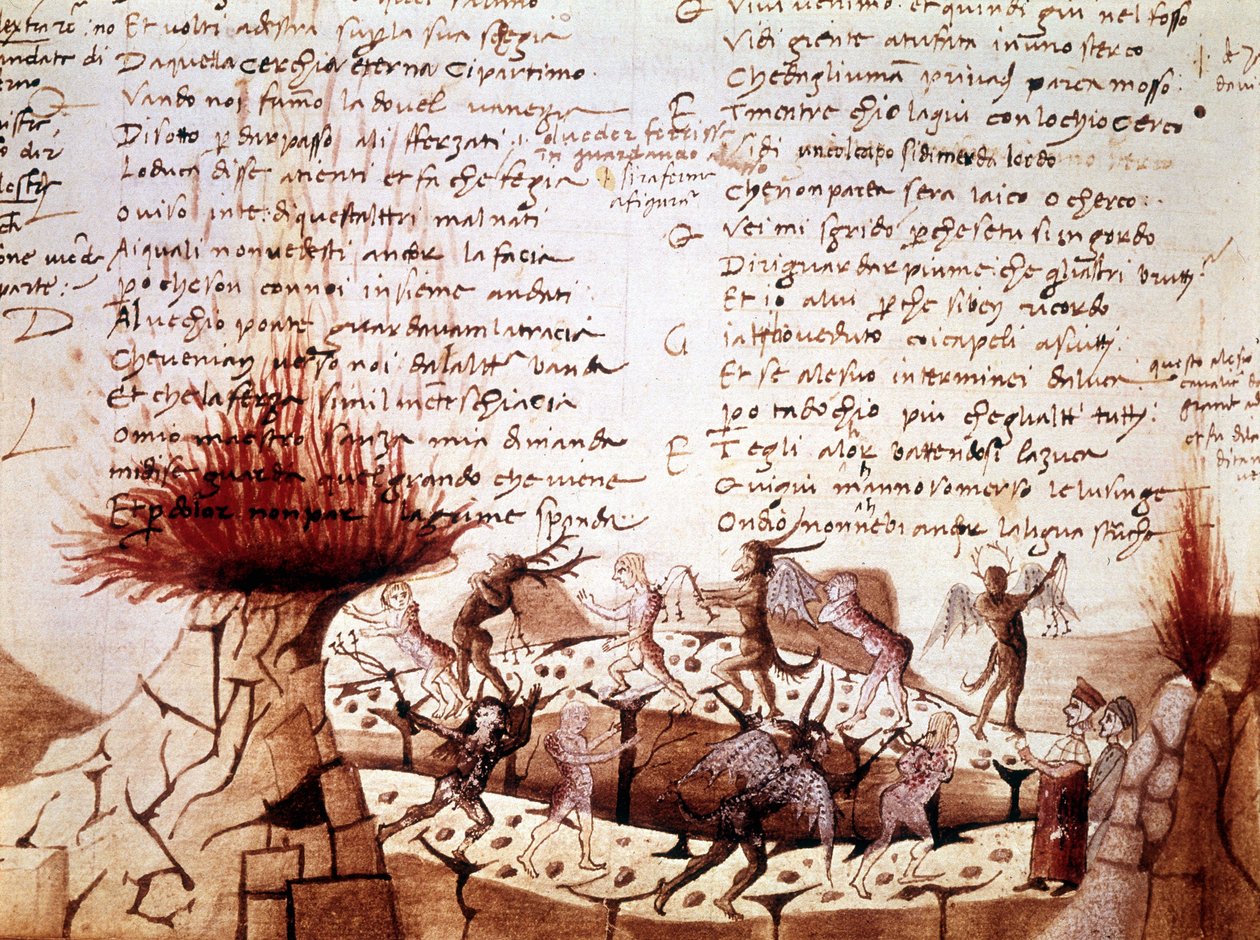 Rukopis „Božské komedie“ od Dante Alighieri: Peklo od Unknown artist