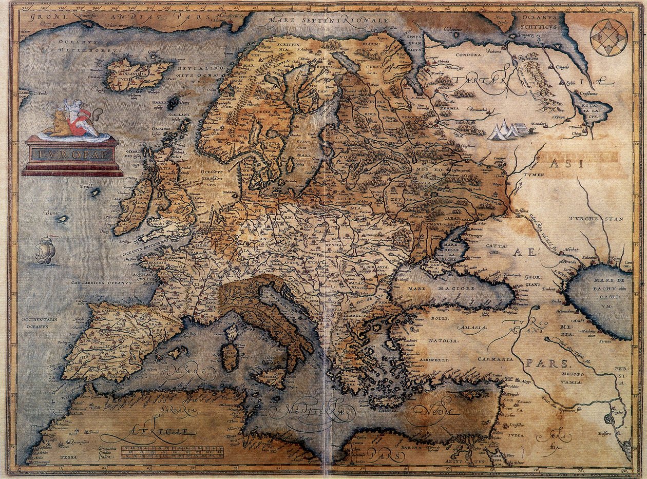 Mapa Evropy od Unknown artist