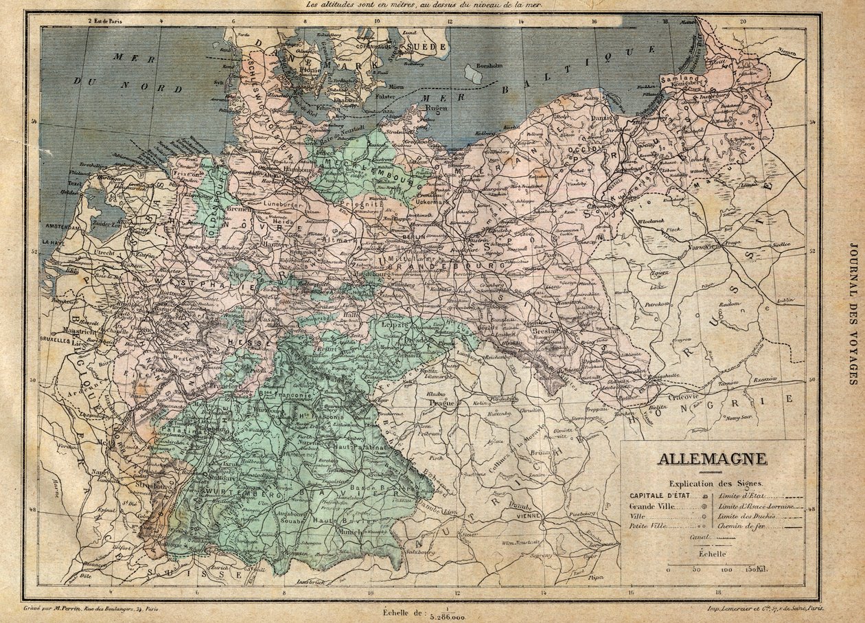Mapa Německa v roce 1891 - Mapa Německa v roce 1891 - od Unknown artist
