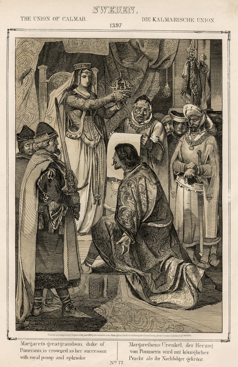 Margaret 1 z Dánska, Norska a Švédska (1353-1412) - Union of Kalmar (Calmar) 1397 - Union of Kalmar od Anonymous od Unknown artist