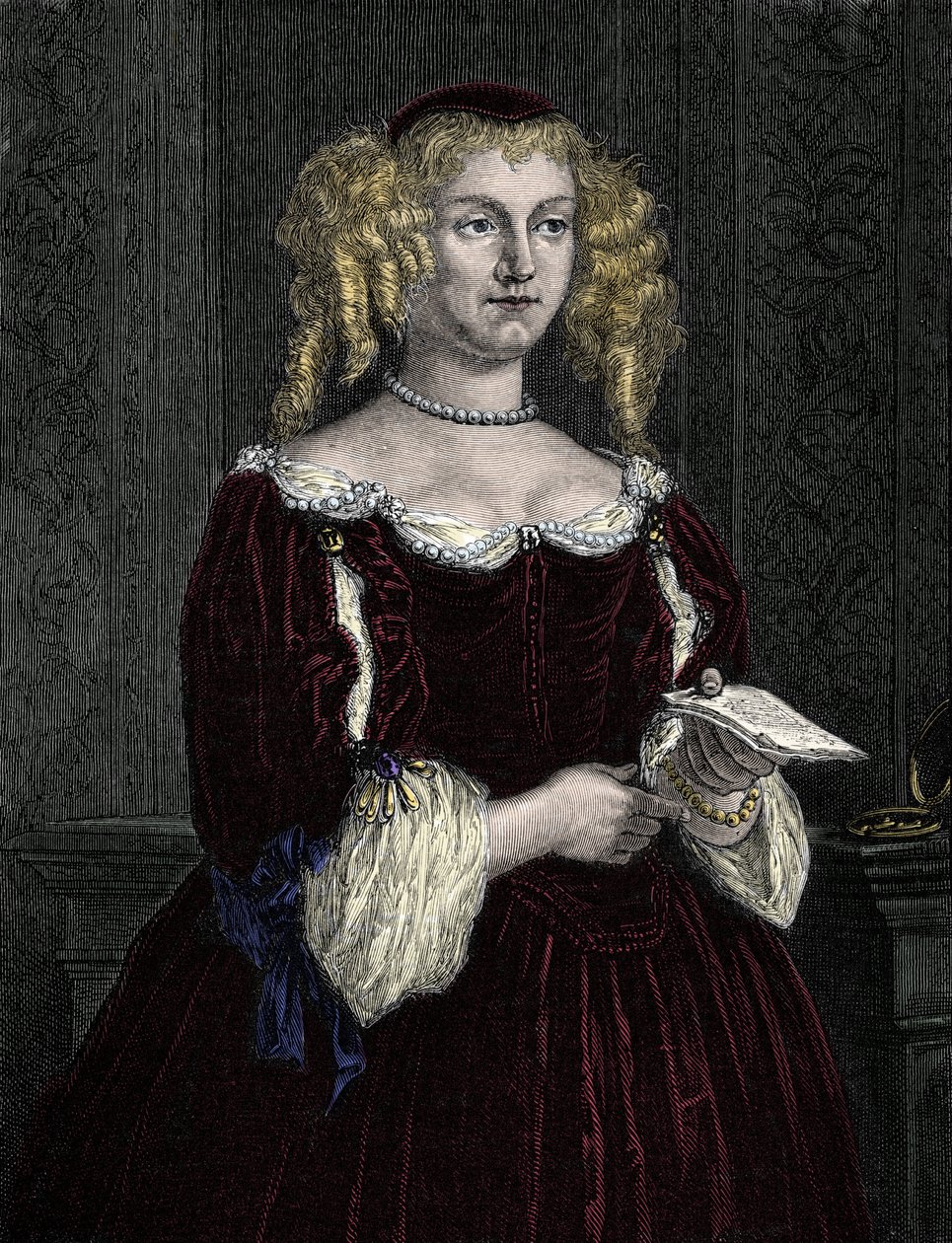 Marie de Rabutin-Chantal (Rabutin Chantal), markýza ze Sevigne známá jako Madame de Sevigne (1626-1696). Rytina z roku 1862 v „“The Queens of the World”” od našich prvních spisovatelů. Kniha vydaná pod vedením J. G. D. ARMENGAUDA. od Unknown artist