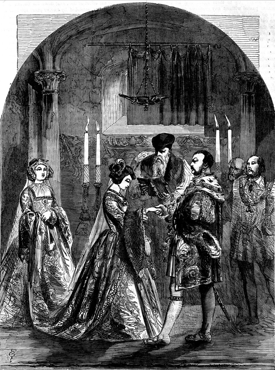 Manželství Anne de Boleyn (Anna nebo Ann Bolin a Anne Bullen od Unknown artist
