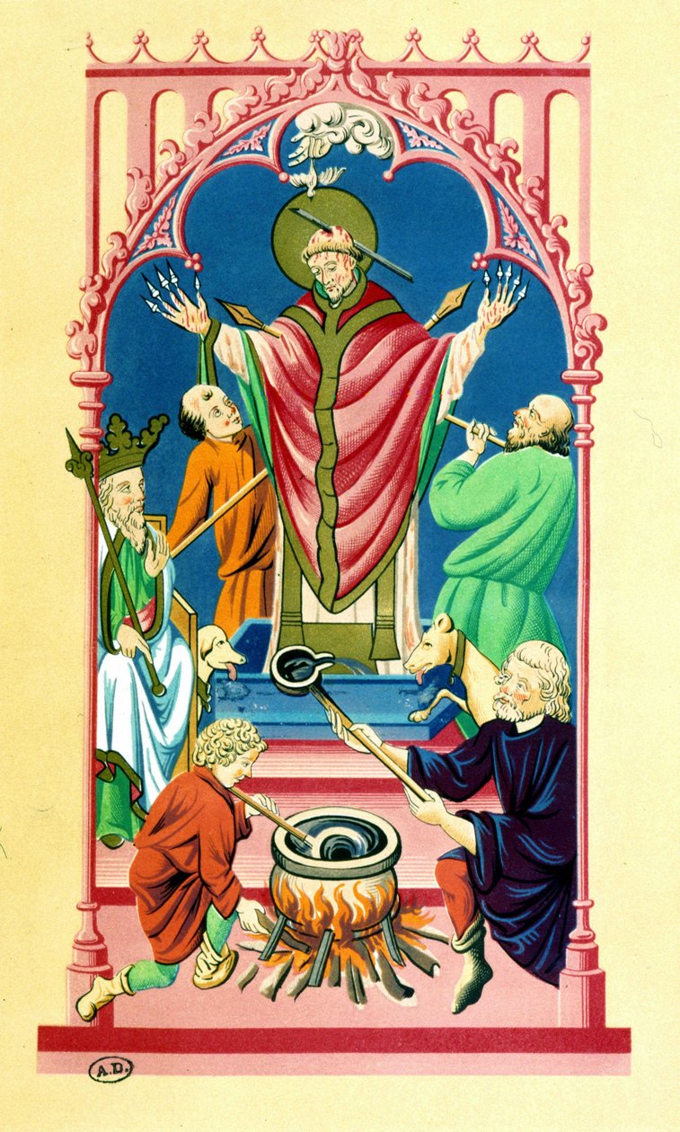 Umučení Saint Benigne - podle miniatury kolem roku 1439. od Unknown artist