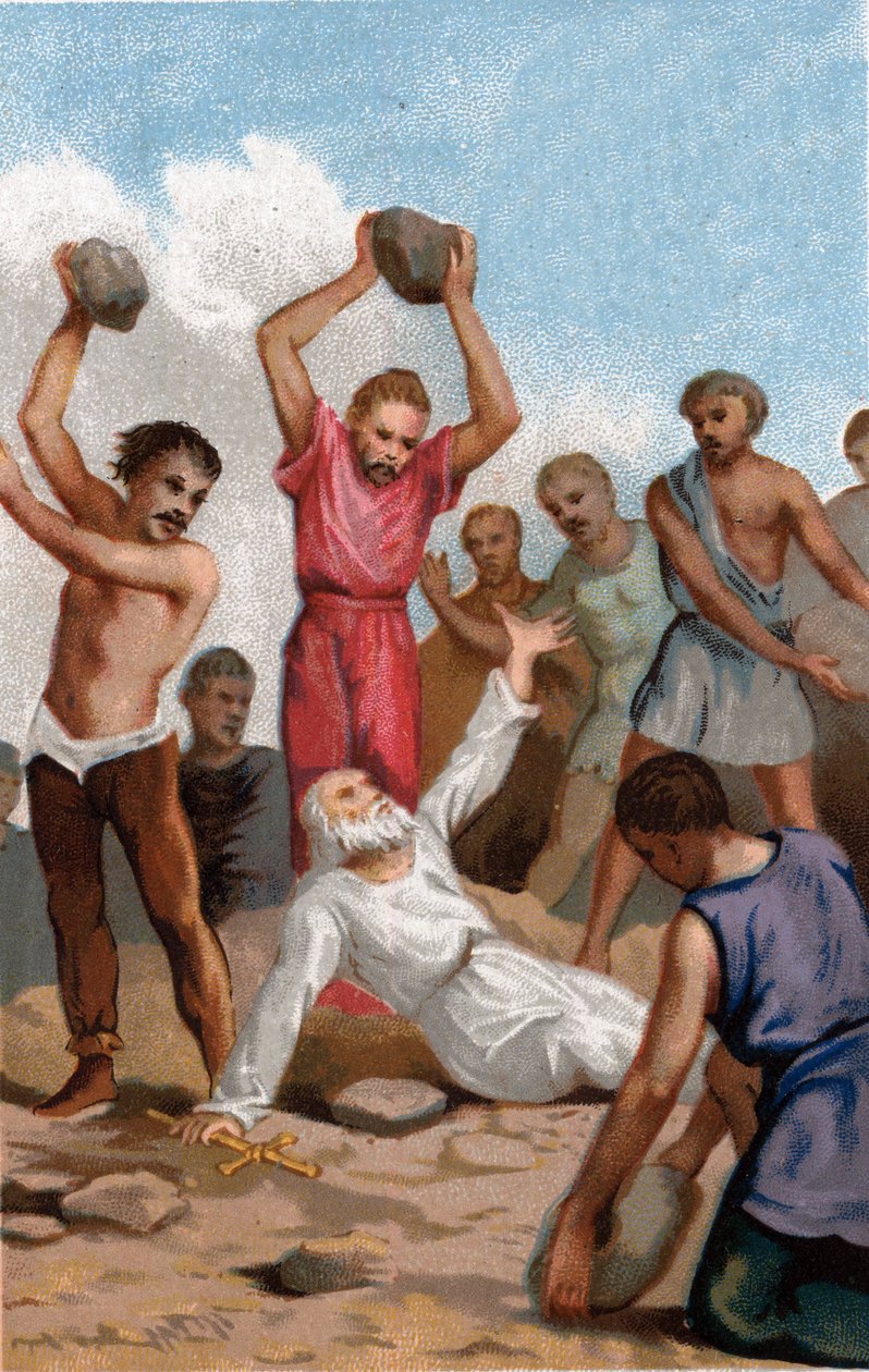 Umučení svatého Pothina, první předvečer Lyonu a první předvečer Galie za Marca Aurela (Marco Aurelio) v Lyonu v roce 171. od Unknown artist