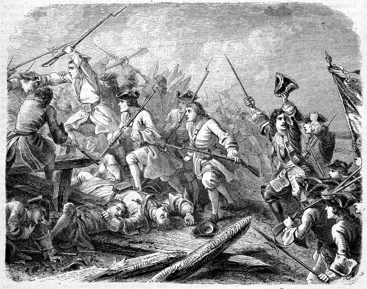 Masakry protestantů v Cévennes – v „Dějinách papežů, králů, královen, císařů napříč staletími““ od Maurice Lachatre od Unknown artist