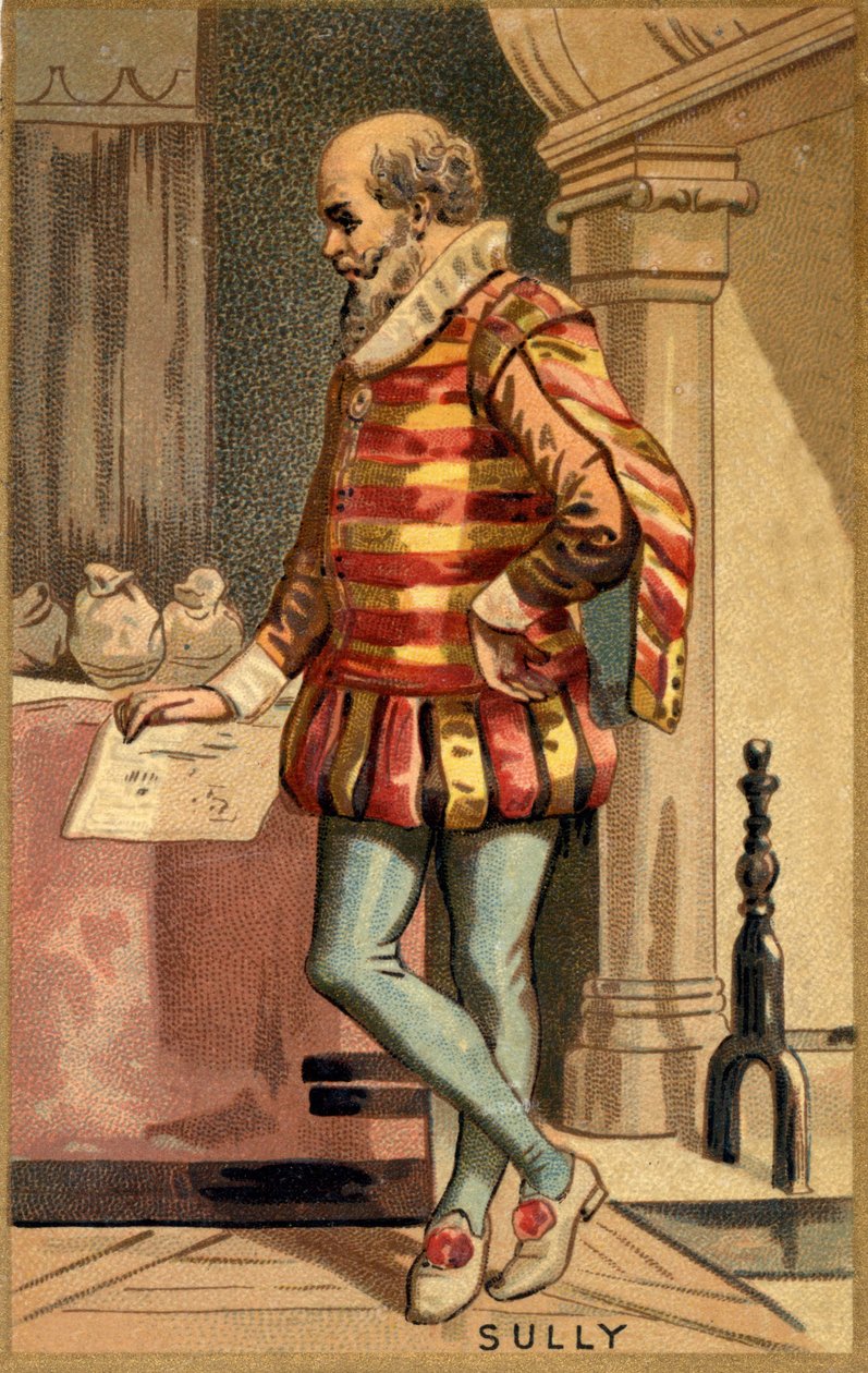 Maxmilián z Bethune, vévoda ze Sully (1560-1641), francouzský státník. chromolitografie konce 19. století. od Unknown artist