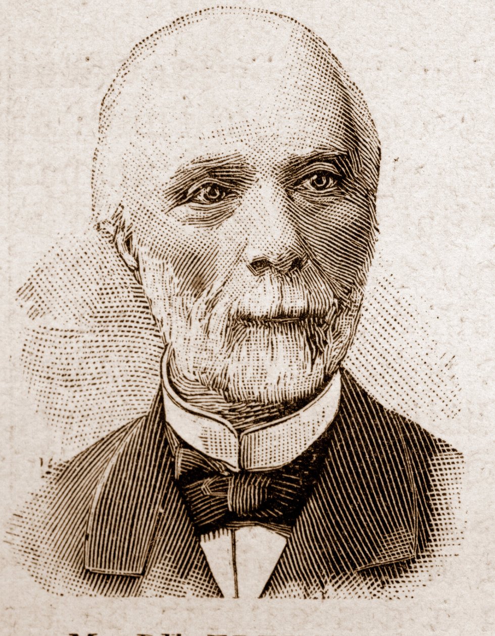 Členové Akademie Francaise v roce 1895: portrét Louise Charlese de Saulces de Freycinet (1828-1923), inženýra dolů, fyzika a francouzského politika. od Unknown artist