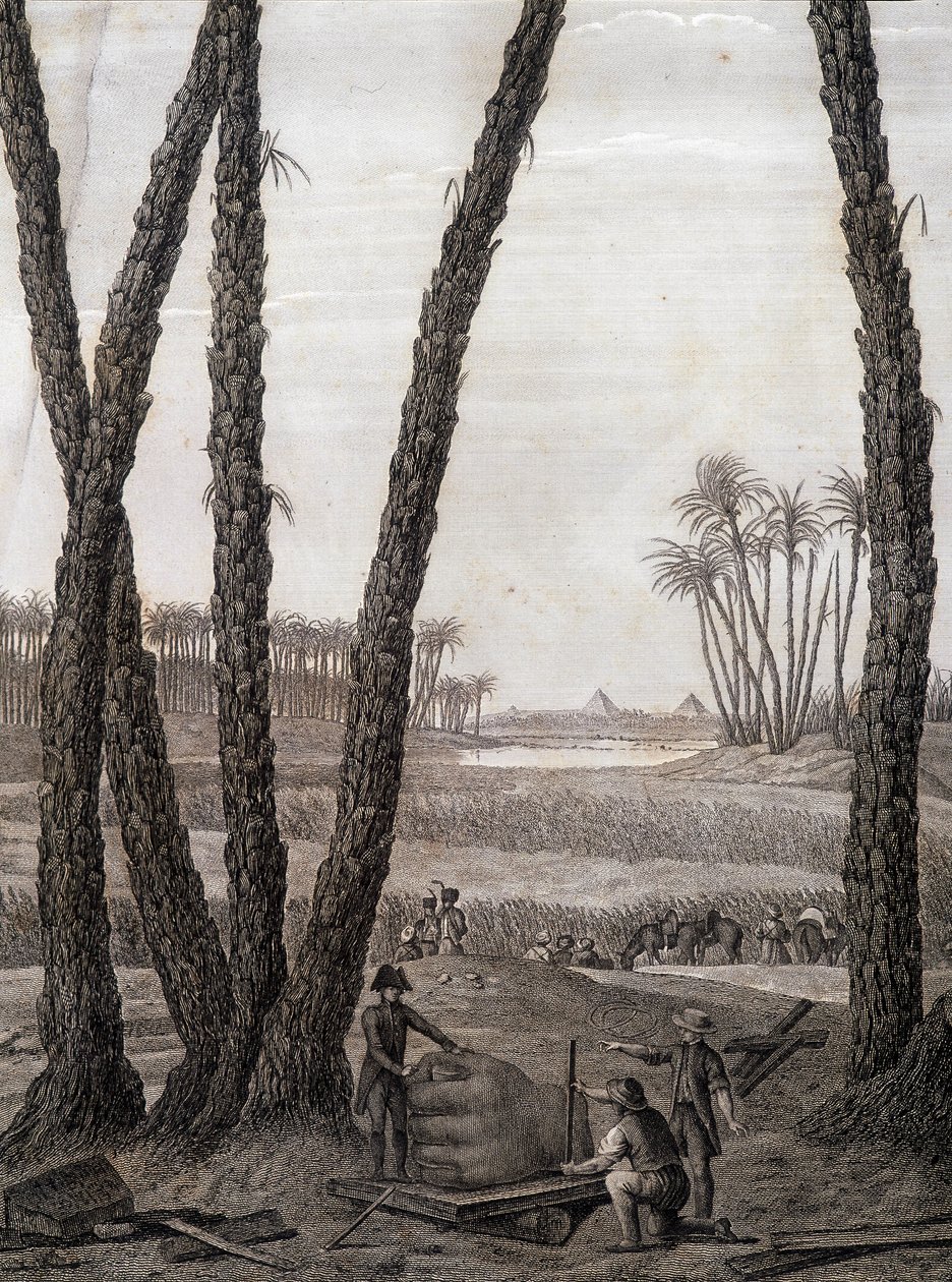 Memphis, pohled na ruiny (vědci a umělci) - v „“ Popis Egypta“, Imperial Editions od Unknown artist
