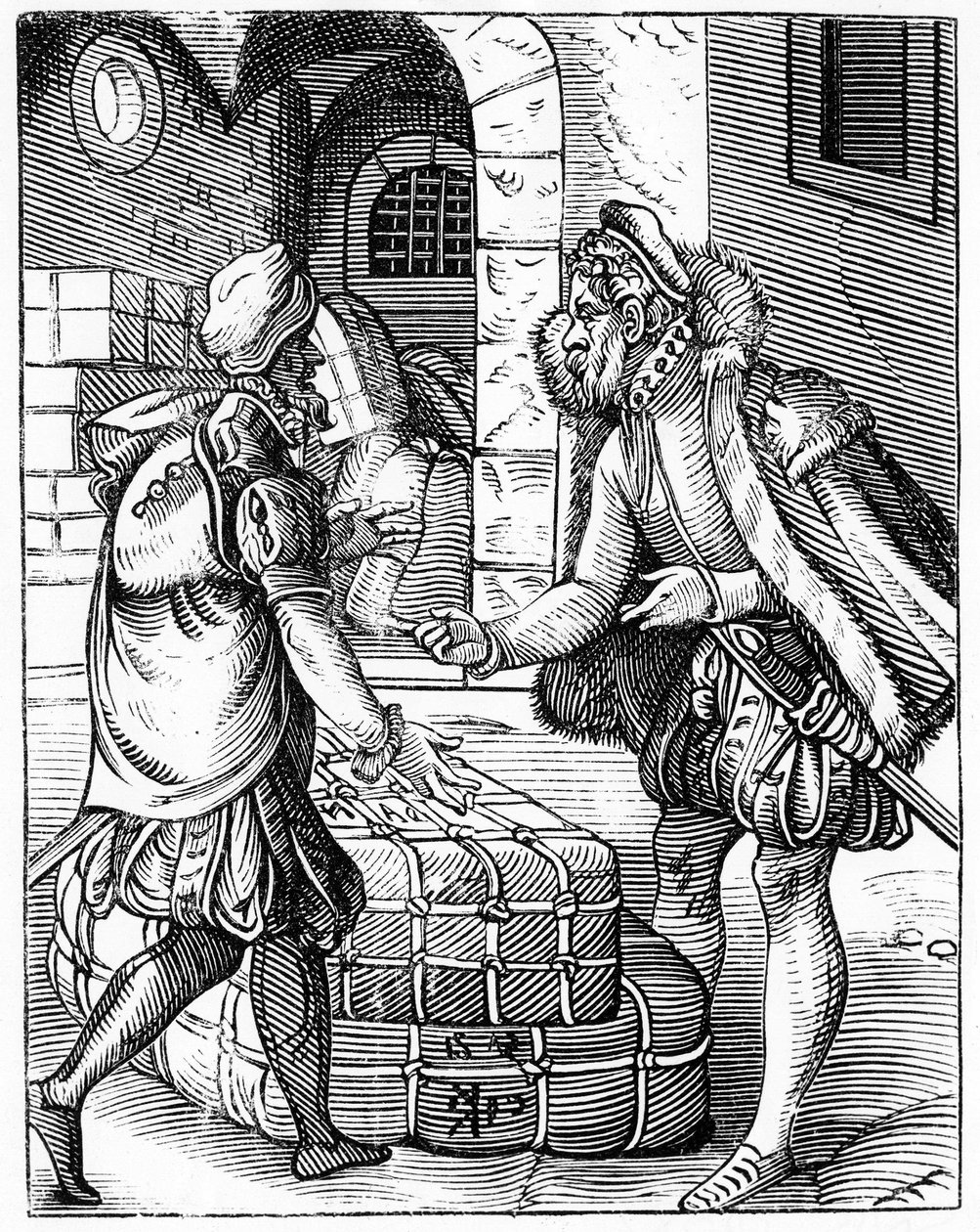 Obchodníci - v "The Illiberal Arts and Mechanics..." od Unknown artist