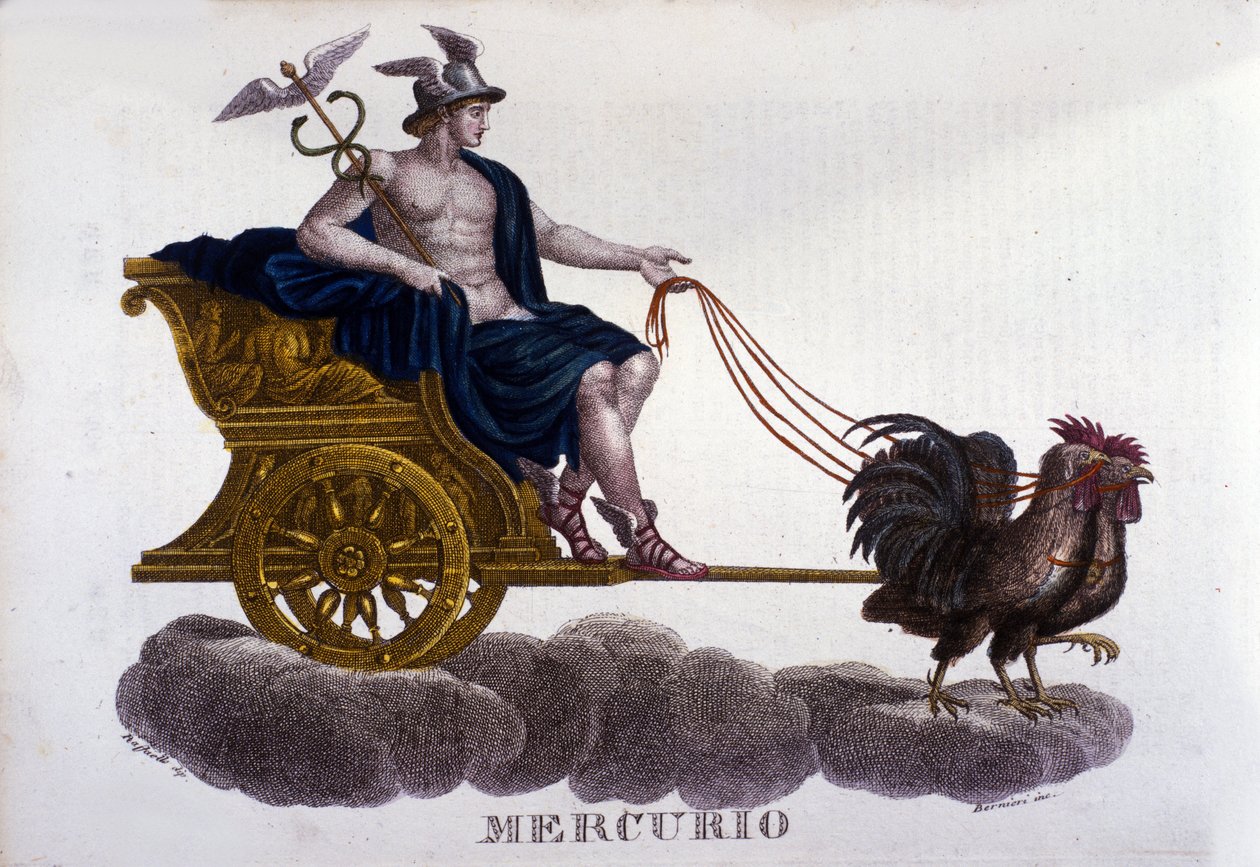 Rtuť. 19. století rytina. od Unknown artist