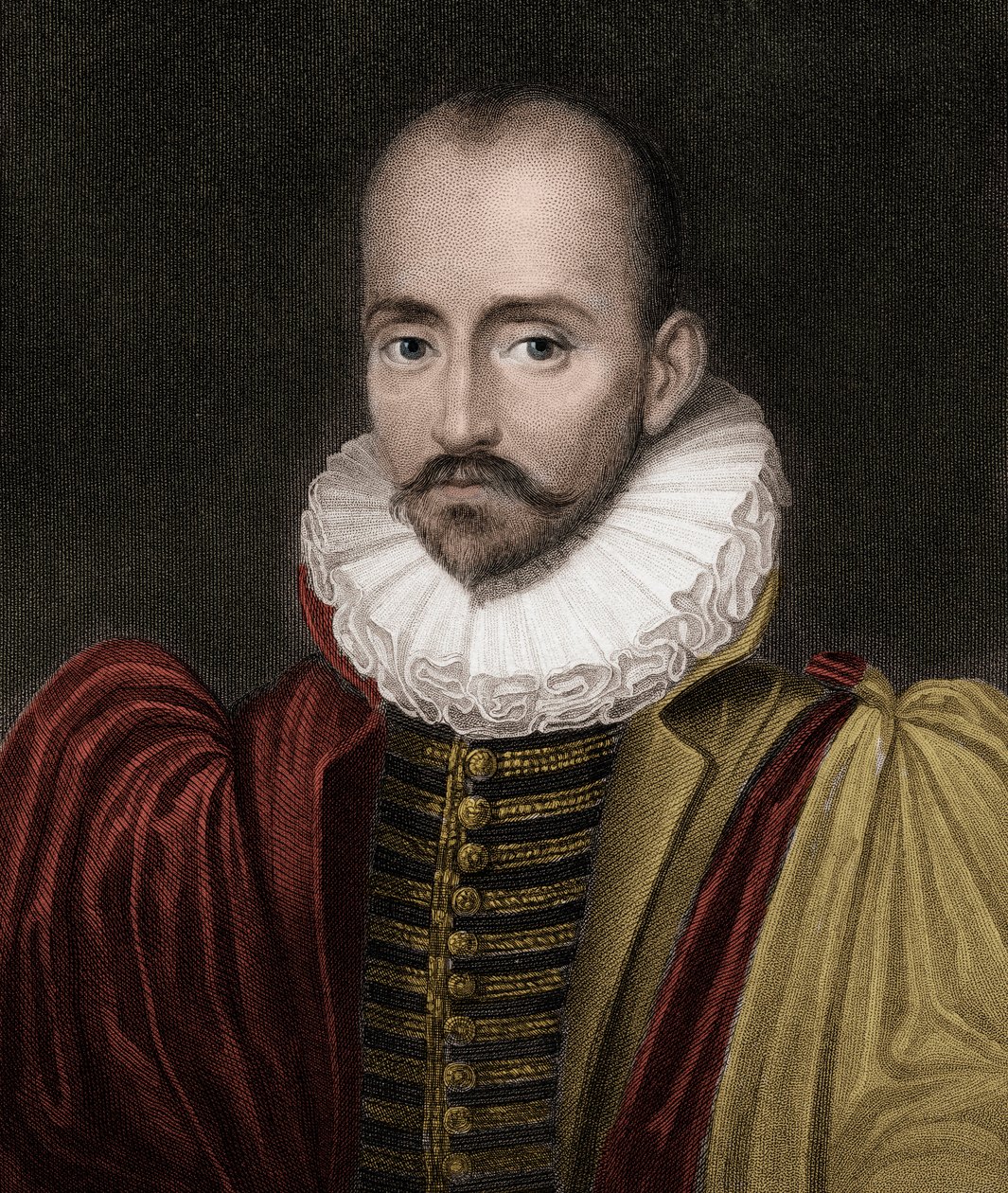 Michel Eyquem de Montaigne 1533-1592 - rytina - 19. stol. od Unknown artist