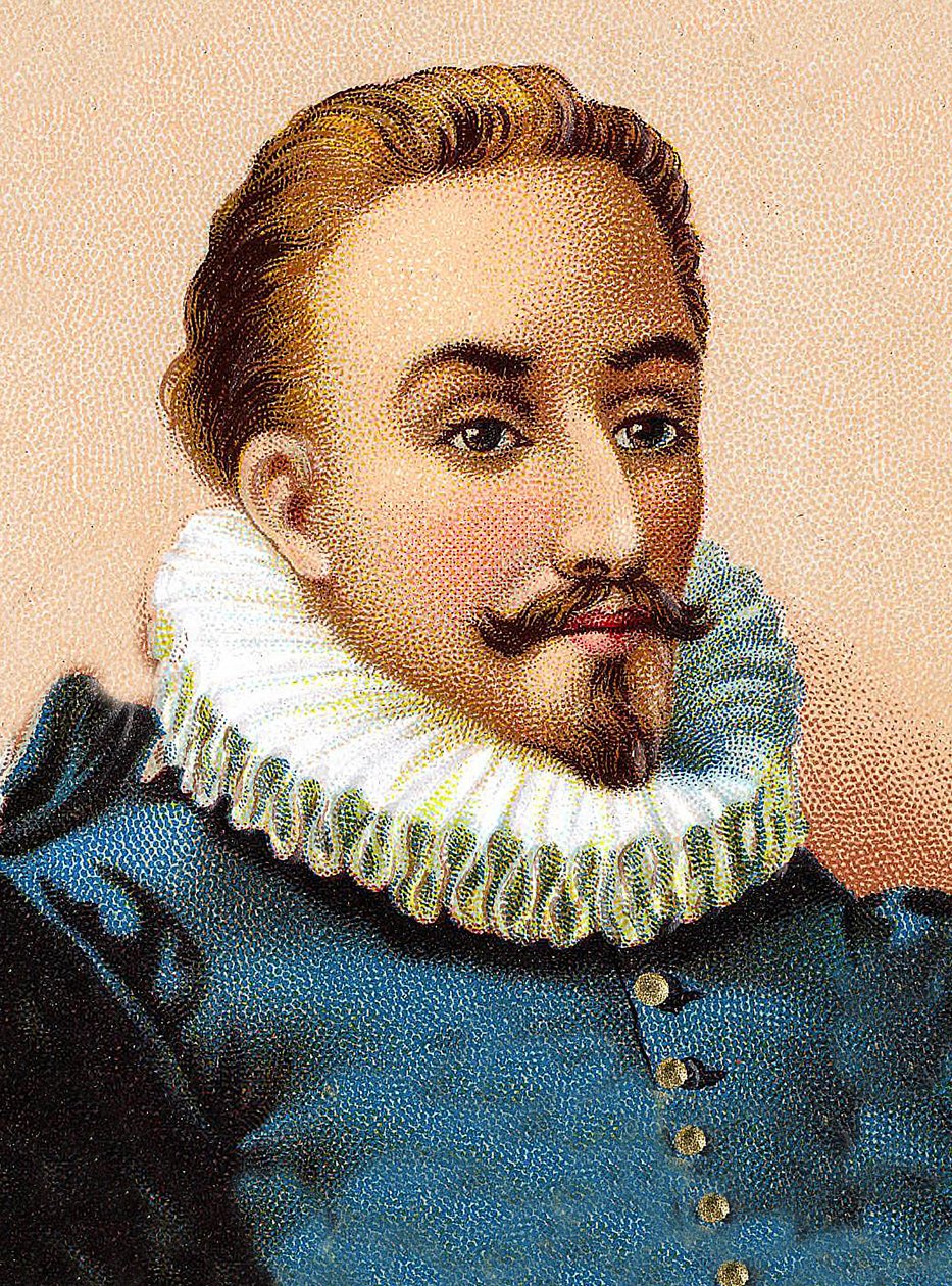 Miguel de Cervantes Saavedra 1547-1616 - Portrét Miguela de Cervantese (1547-1616), španělského básníka a dramatika od Unknown artist