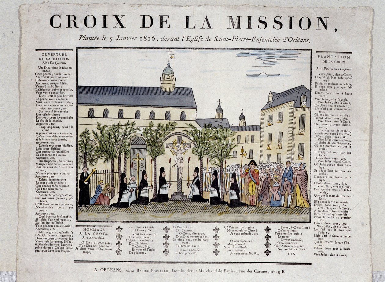 Misijní kříž - Croix de la Mission, zasazený 5. ledna od Unknown artist