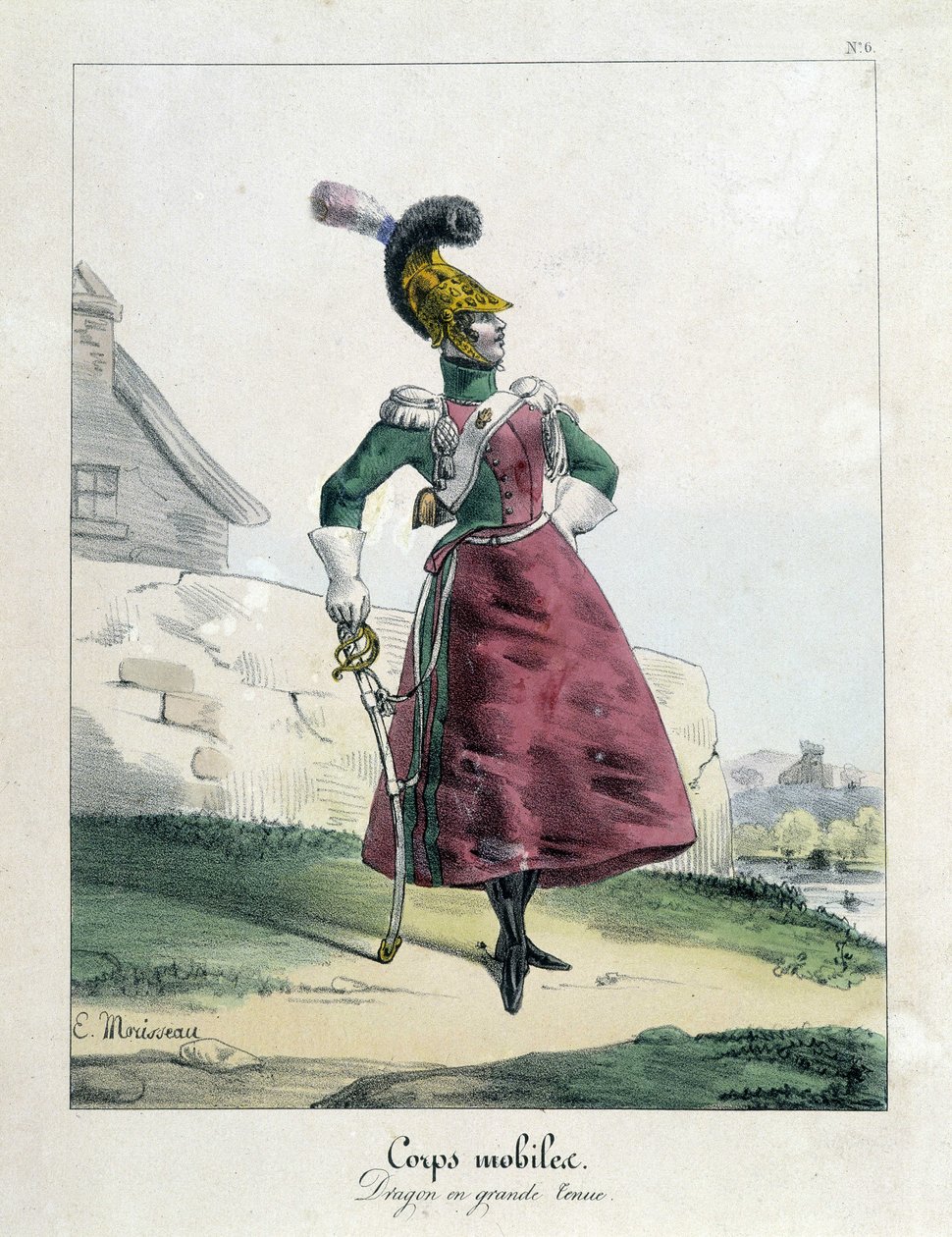 Mobilní tělo Komuny: dračí žena ve velkém oblečení. od Unknown artist