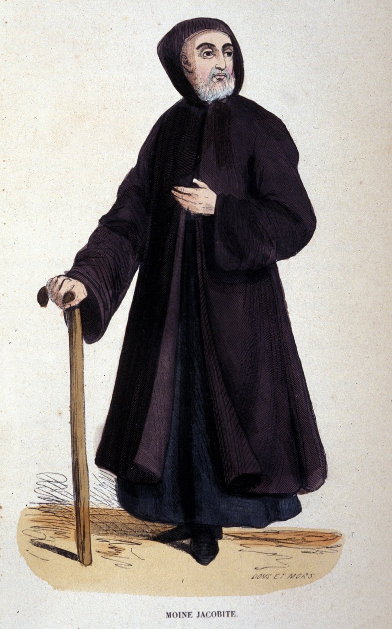 Moine Jacobite. Rytina z alba o řeholních řádech, Paříž od Unknown artist