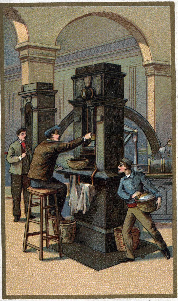 Peněžní tisk Chromolitografie konce 19. století od Unknown artist