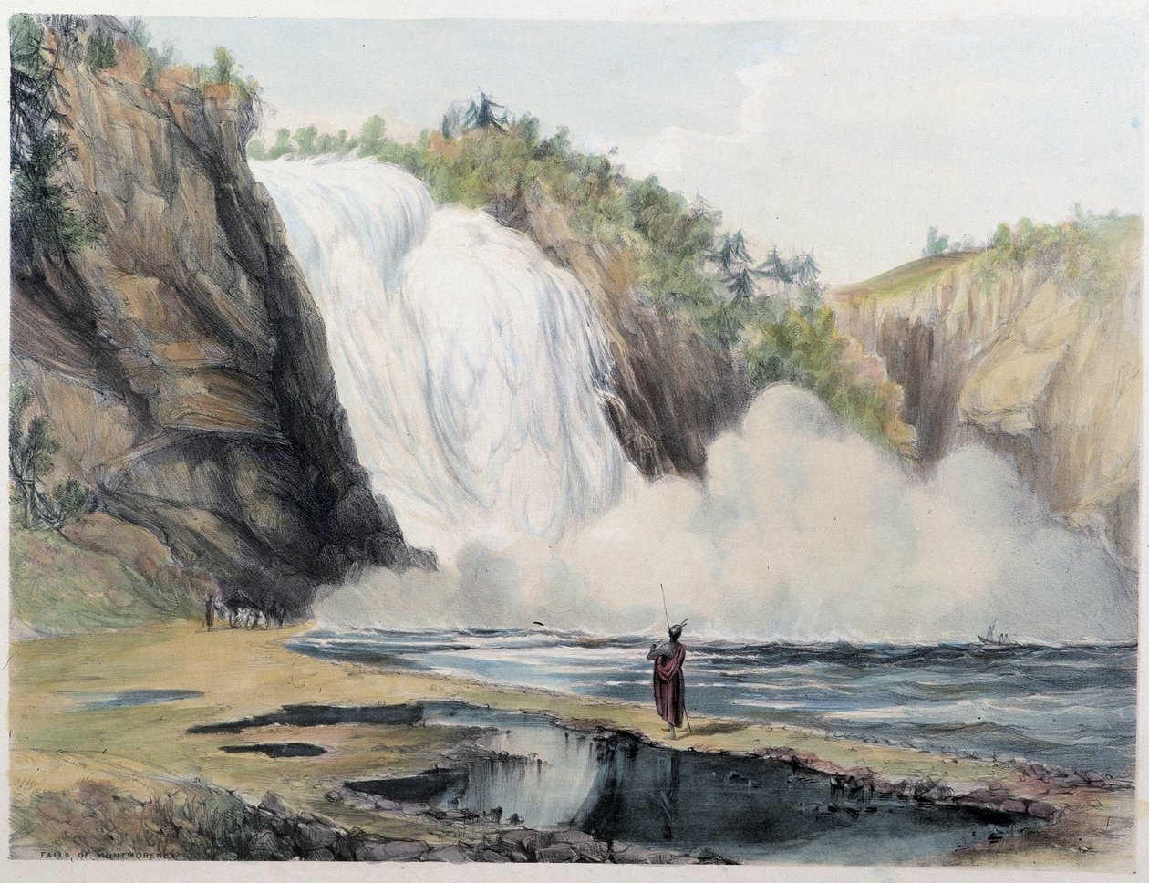 Montmorency Falls, Kanada – v „“ Shythových náčrtech v Kanadě““ od Coke Smyth, Londýn od Unknown artist