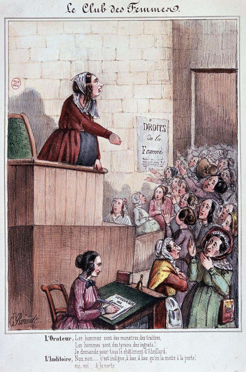 Dámský klub Mouffetard Street během revoluce v roce 1848 od Unknown artist