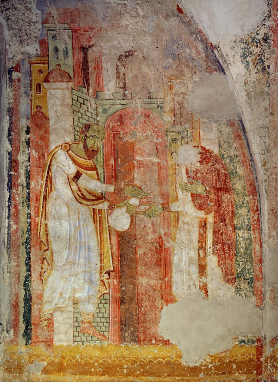 Nástěnné malby v kostele benediktinského kláštera v Lambachu, Horní Rakousko (freska) od Unknown artist