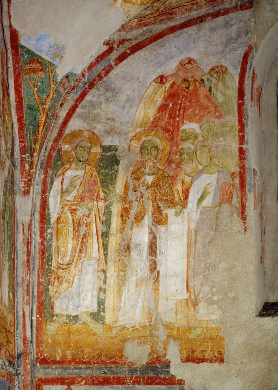 Nástěnné malby v kostele benediktinského kláštera v Lambachu, Horní Rakousko (freska) od Unknown artist