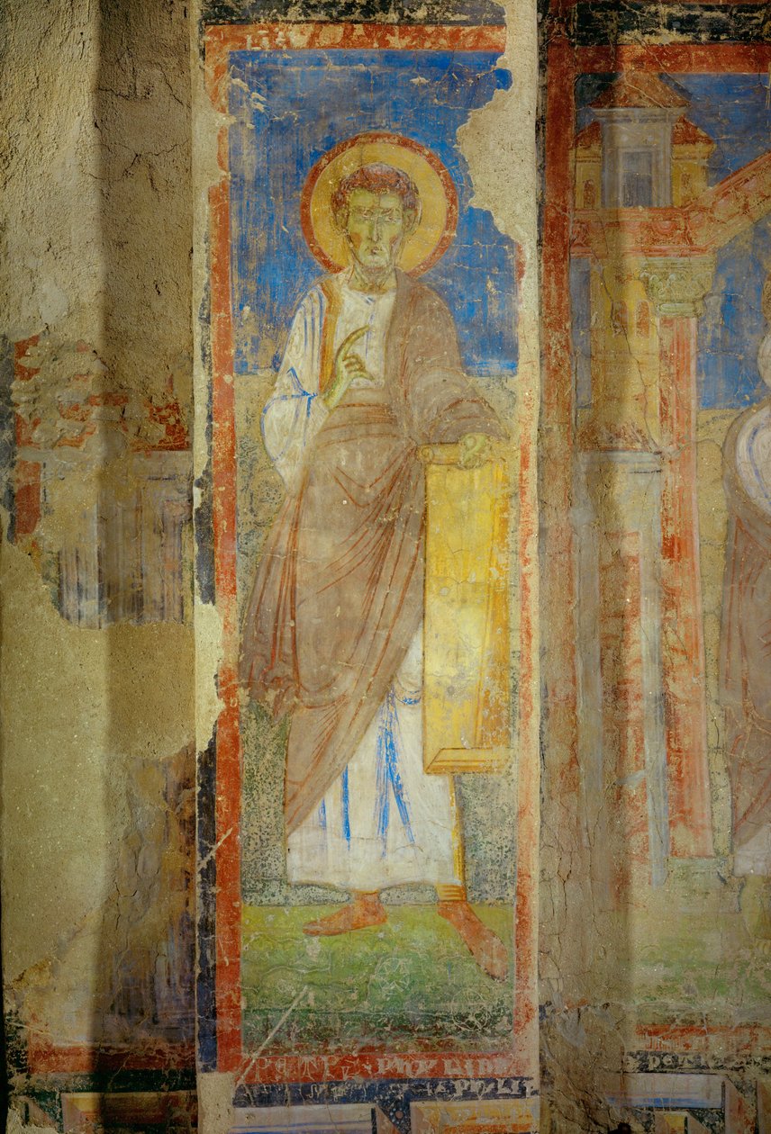Nástěnné malby v kostele benediktinského kláštera v Lambachu, Horní Rakousko (freska) od Unknown artist