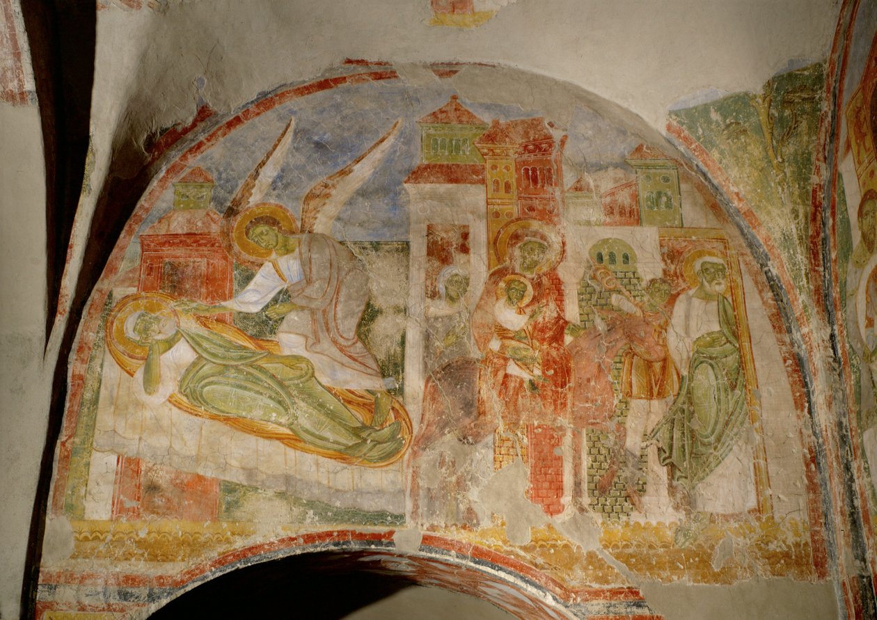 Nástěnné malby v kostele benediktinského kláštera v Lambachu, Horní Rakousko (freska) od Unknown artist