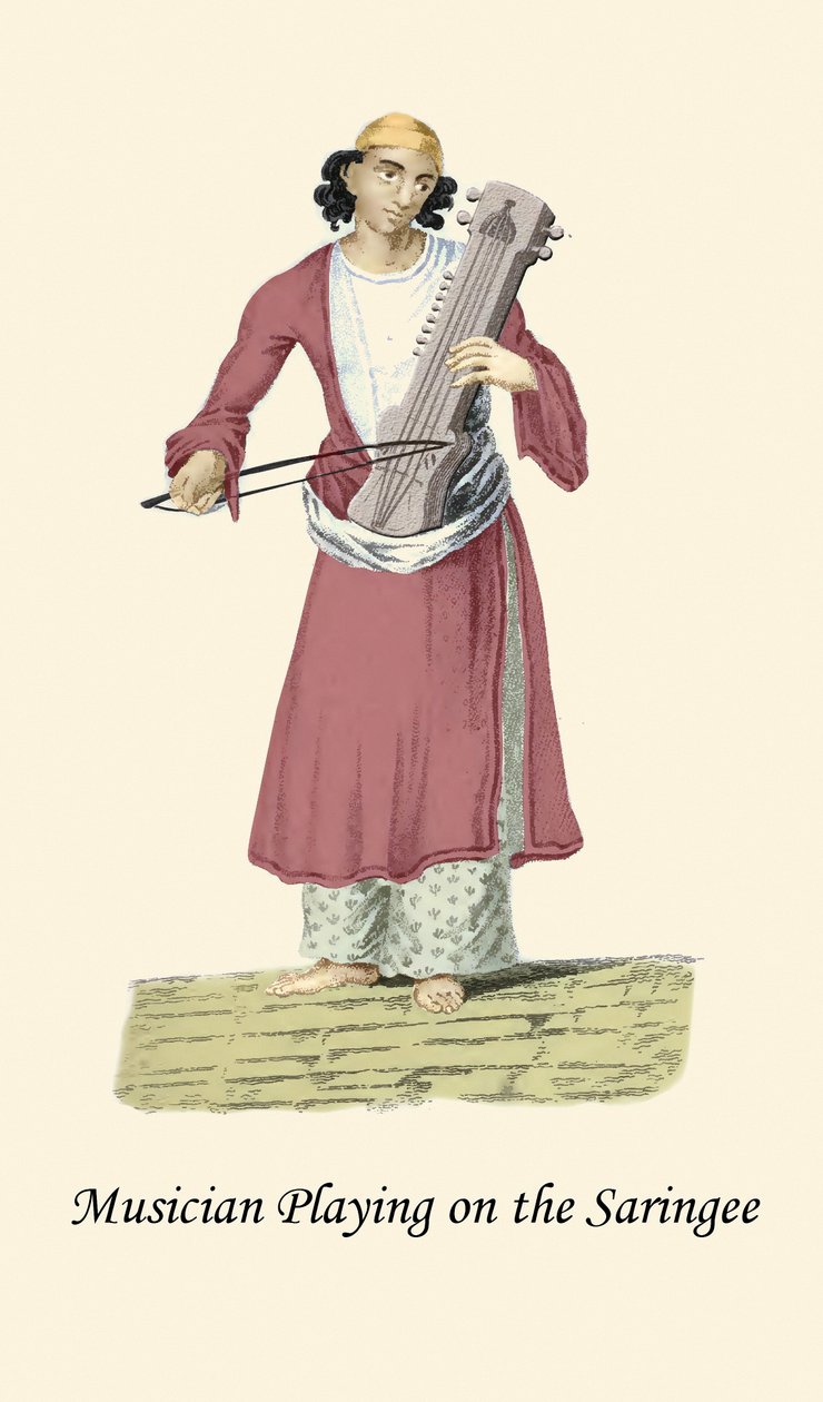 Hudebník hrající na saringee od Unknown Artist