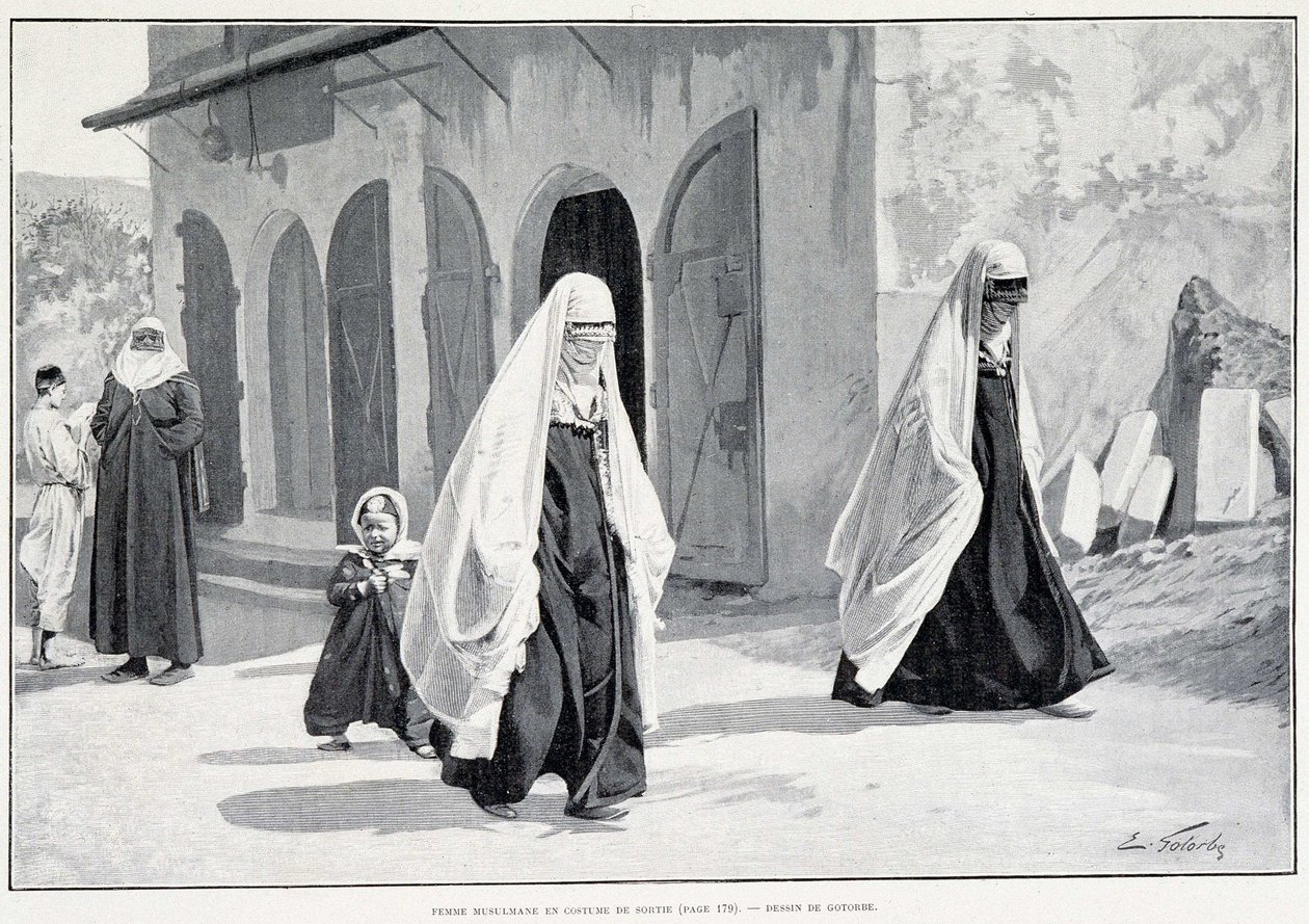 Muslimské ženy v Bosně. V Tour du monde 1/1896. od Unknown artist
