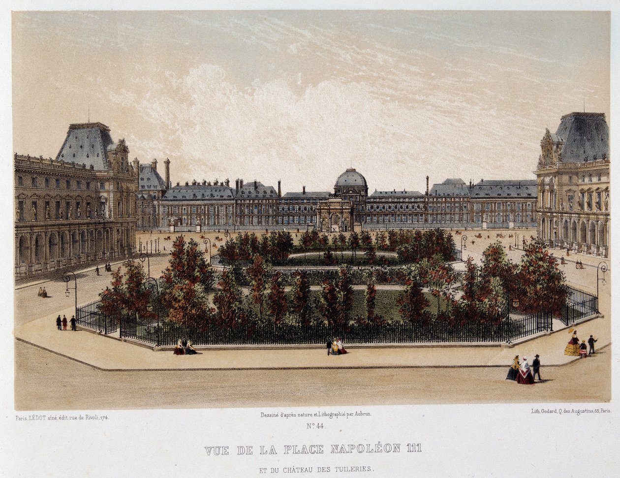 Náměstí Napoleona III. a palác Tuileries od Unknown artist