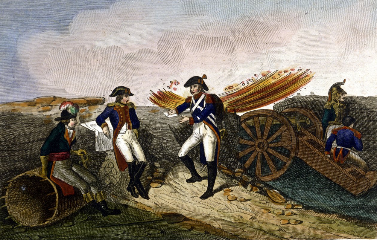 Napoleon I. při obléhání Toulonu (srpen-prosinec 1793) Rytina 19. století od Unknown artist