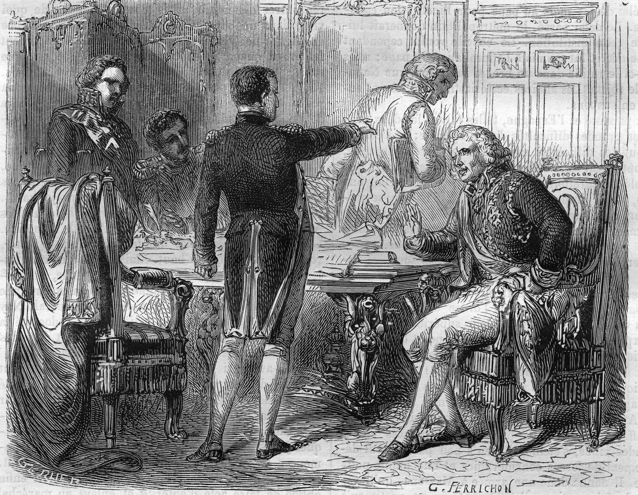 Napoleon I. s Jean Etienne Marie Portalis v roce 1811. Francouzský právník a politik (1746 až 1807). od Unknown artist