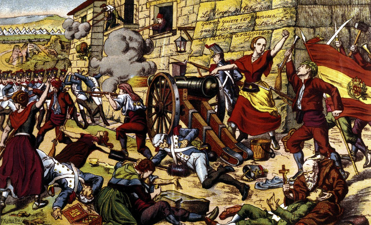 Napoleonské války: Obležení Zaragozy (15. června – 14. srpna od Unknown artist