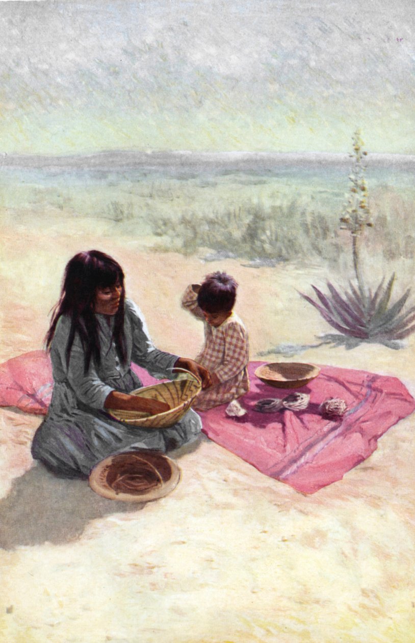 Indiánka z kmene Pima, Arizona od Unknown artist