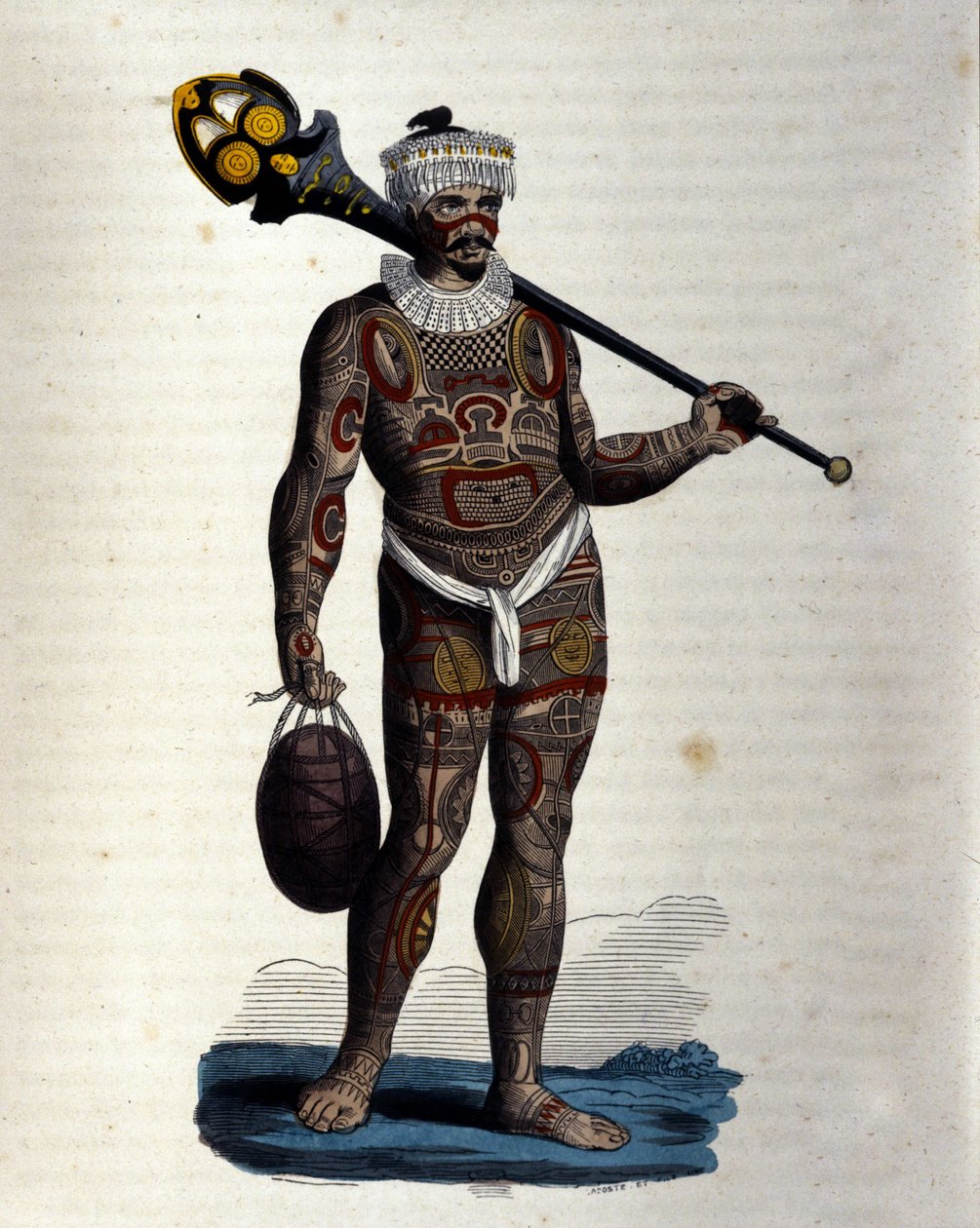 Pochází z Nuku-Hiva (ostrov Markýzů). od Unknown artist