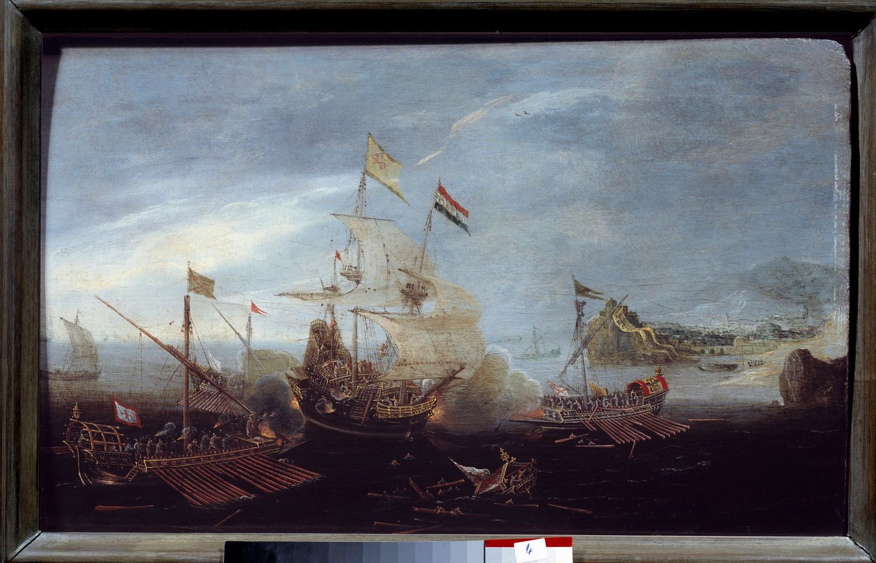 Námořní bitva Anonymní obraz ze 17. století. Toulouse, Musee des Beaux Arts od Unknown artist