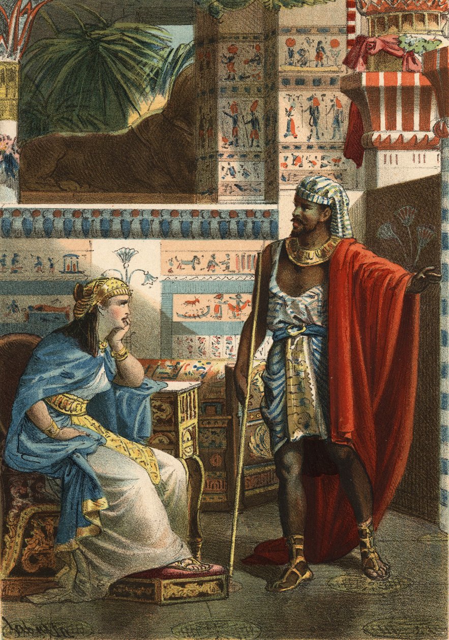 Nitocris, podle Manethona, poslední egyptské královny z dynastie VI. Rytina 1881.v „“The Cult of Beauty““ od Juana Justa Hugueta, editor Molinas Hermanos od Unknown artist