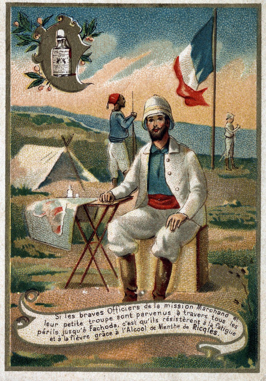 Důstojník mise Marchand. Chromolitografie 19. století od Unknown artist