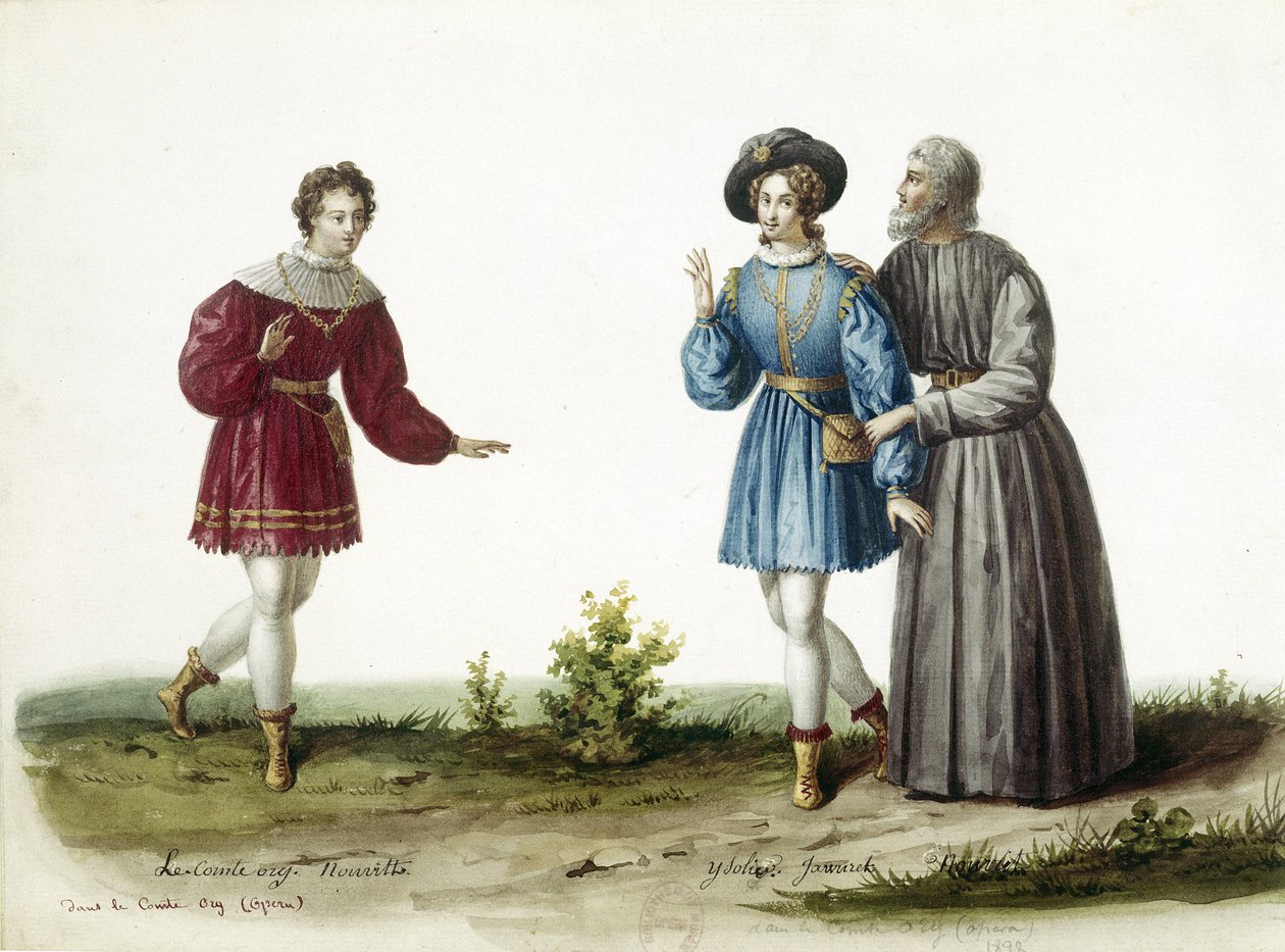 Operní pěvec Adolphe Nourrit (vlevo) v roli hraběte d