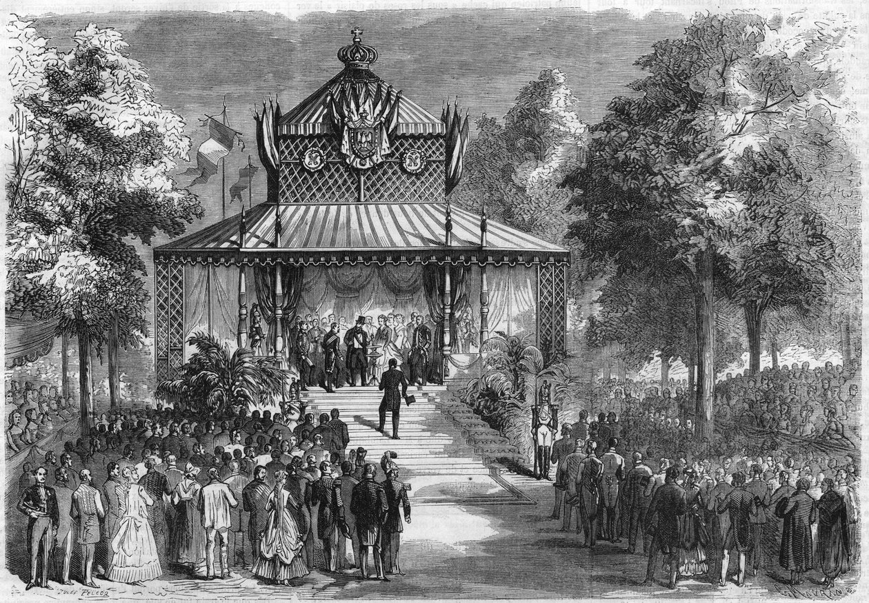 Festival Orleans: návštěva císaře Napoleona III. (Charles Louis Napoleon Bonaparte, známý jako Louis Napoleon Bonaparte od Unknown artist