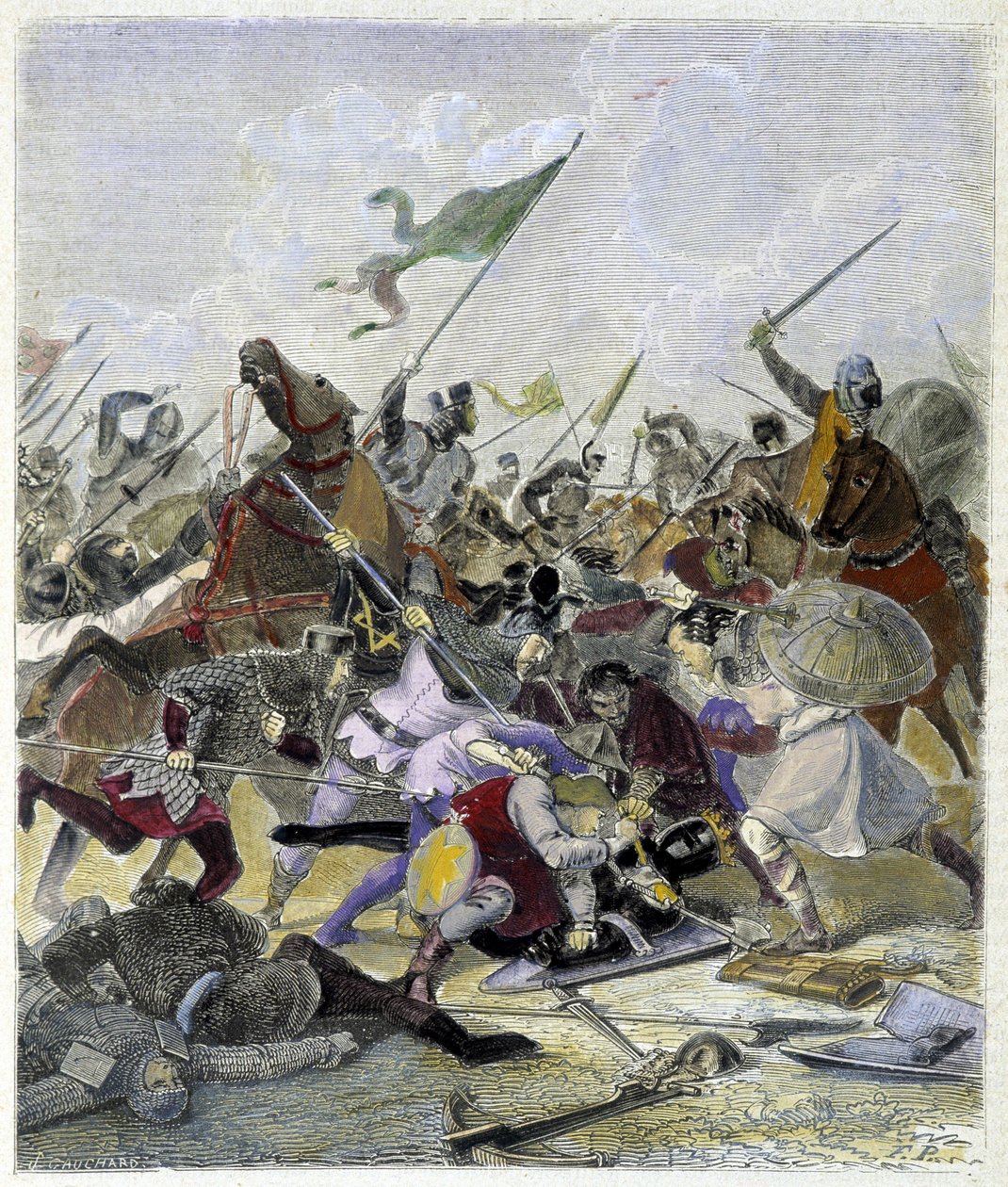 Othon 1er (912-973) překvapený rebely v Římě - v „Histoire des Popes“ od Maurice Lachatre od Unknown artist
