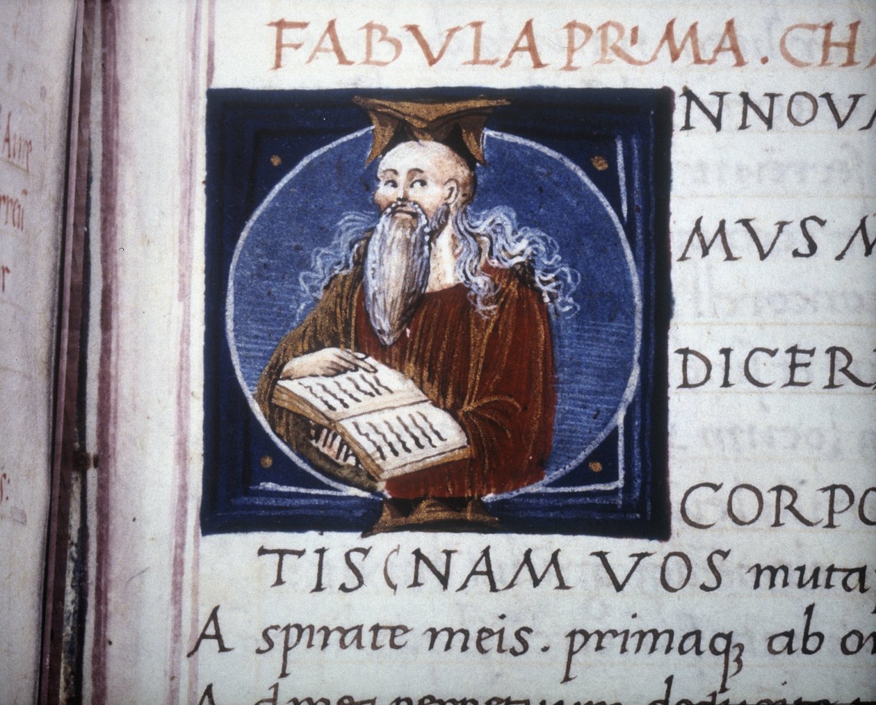 Ovidius (Ovidio) (43 př. n. l.) JC - 17 nebo 18 n. l. JC) zastoupený v rukopisu z 15. století. Městská bibli. z Rimini. od Unknown artist