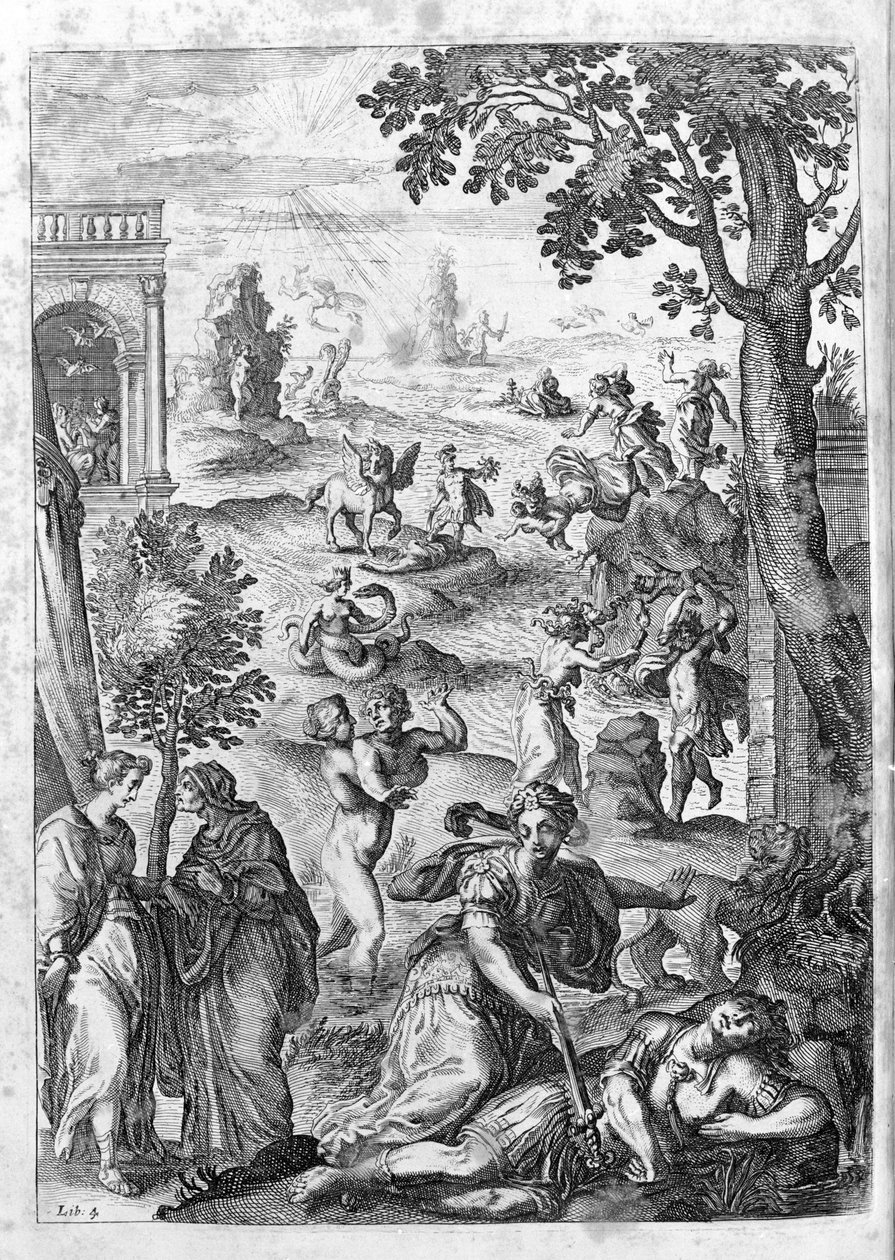 Ovidius (Ovidius) - ilustrace ke knize 15 - (P. Ovidiovy Metamorfózy noci od Unknown artist