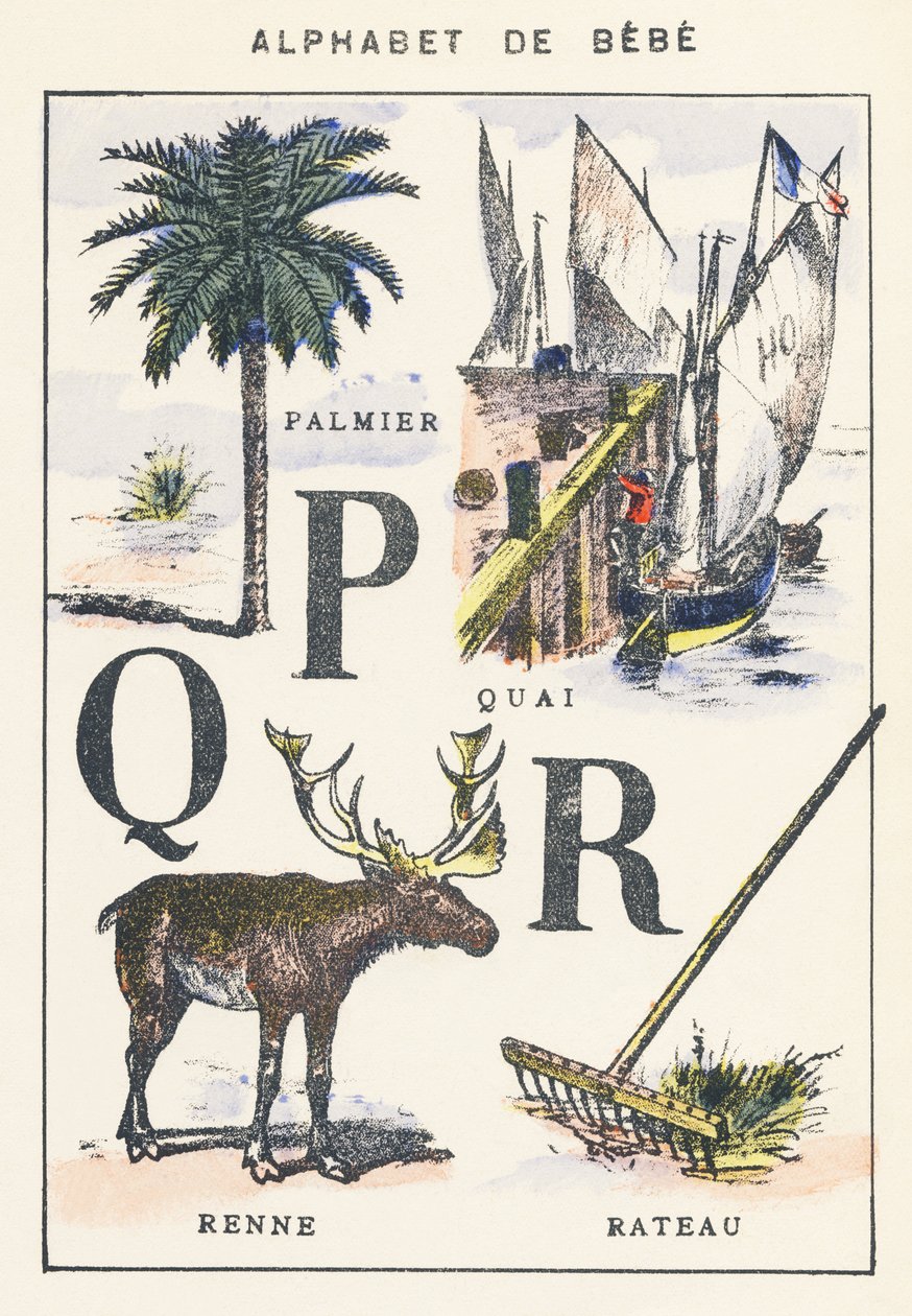 P Q R: palma, dok, sob, hrábě od Unknown artist