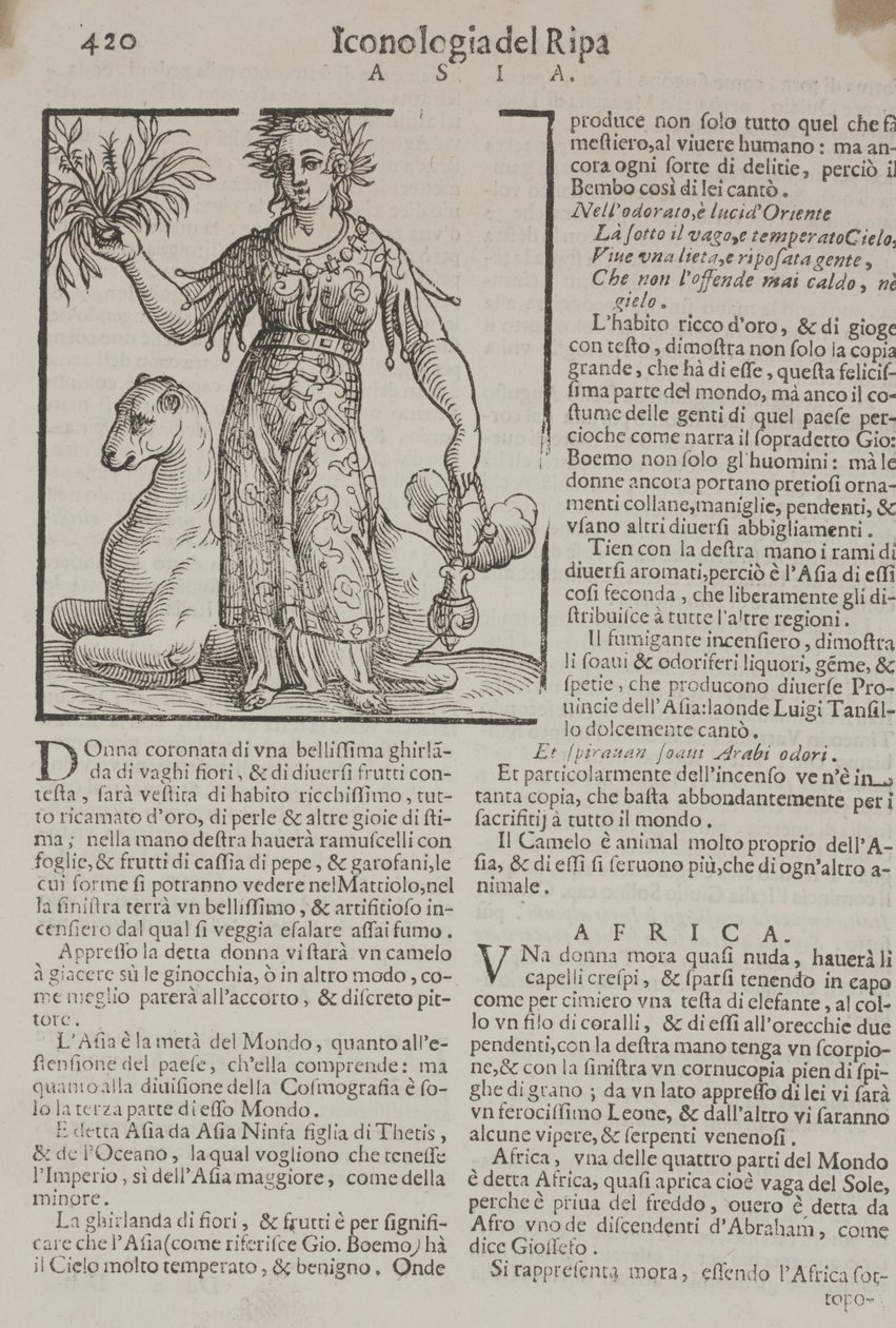 Strana 420: Asie z „Ikonologie“ od Cesare Ripy od Unknown artist
