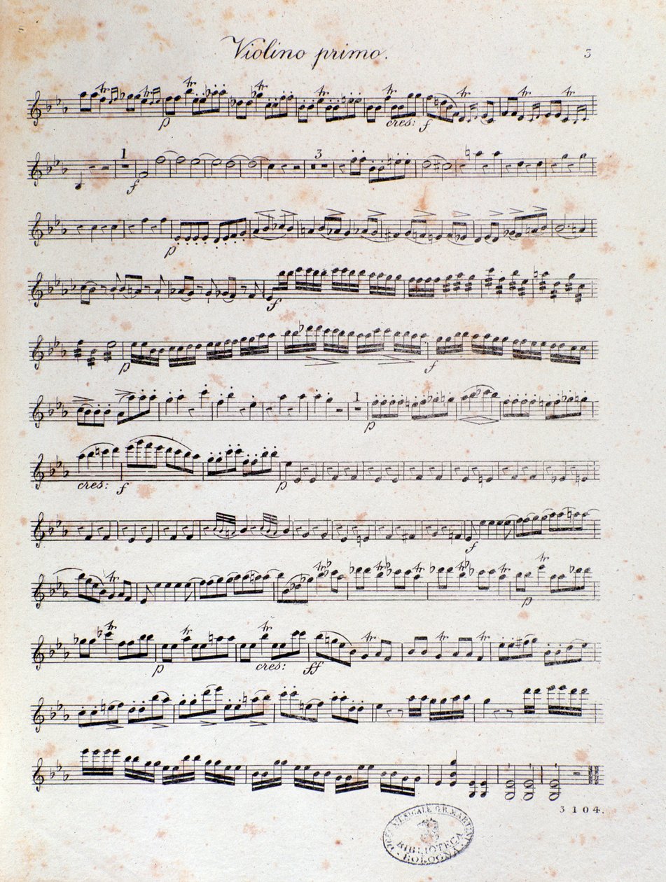 Strana hudební partitury předehry Alruna od Louise Spohra od Unknown artist